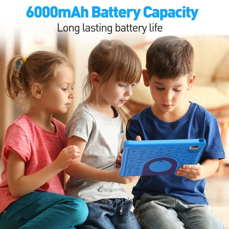 BAKEN ANDROID 14 KIDS TABLET 10.1 INCH WITH CASE, 3GB RAM 64GB, IPS TOUCH SCREEN, QUAD-CORE,1280X800 | WI-FI6 | 6000MAH | GOOGLE CERTIFIED(BLUE)