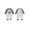 thumbnail image 3 of Elippeo Baby Boy Jumpsuit Fashion Long Sleeve Round Neck Football Print Newborn Romper Playsuit 3 6 12 18 Months, 3 of 10