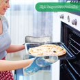 thumbnail image 7 of Two Pieces Of Square Heat Insulation Pad Oven Mitts 7x9.8 Inch Oven Microwave Kitchen Cooking Baking Blue Sky Bubble, 7 of 7