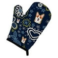 thumbnail image 1 of Carolines Treasures BB5105OVMT Gant Four Corgi Fleurs Bleues Rouges, 1 of 3