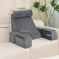 thumbnail image 2 of Reading Pillow for Sitting in Bed Adult, Back Pillow for Bed Sitting up, Backrest Cushion for Reclining/Reading/Gaming/Resting/Watching TV, Bedrest, Couch or Floor, Medium 19"(Grey), 2 of 8