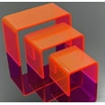thumbnail image 7 of T'z Tagz New 2 Inch Deep 3 Piece Neon Red/Pink Acrylic Riser Display Stand Set 2, 7 of 7