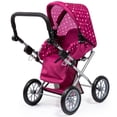 thumbnail image 3 of Bayer Design: City Star Doll Pram - Bordeaux-White-Fairy - 2-In-1 Pushchair & Stroller, Adjustable Handle, Carry Cot & Bag, Dolls Up To 18", Kids 3+, 3 of 8
