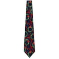 thumbnail image 2 of Christmas Wreaths Navy Necktie Mens Tie, 2 of 3