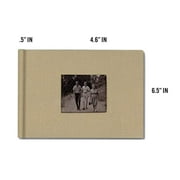 Bellagio-Italia Canvas Photo Album - Memory Scrapbook, and Polarioid Book for Calligraphy, Scrapbooking - Includes Removable Plastic Sheet Covers - Capacity for 72 Pictures Total - Small