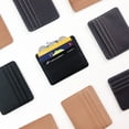thumbnail image 3 of Estuche para tarjetas ultrafino de cuero con múltiples tarjetas Estuche para tarjetas de PU con desmagnetización antirrobo RFID Estuche para tarjetas de cuero con protección NFC, 3 of 5