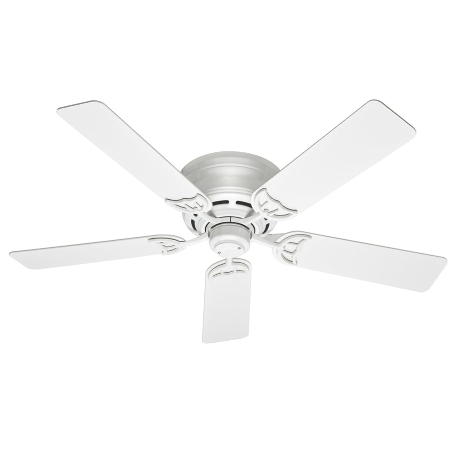 Hunter 52 Low Profile White Ceiling Fan With Pull Chain Walmart Com