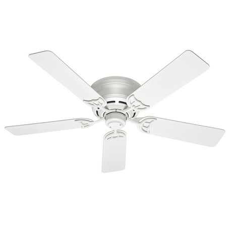 Hunter 52 Low Profile White Ceiling Fan With Pull Chain