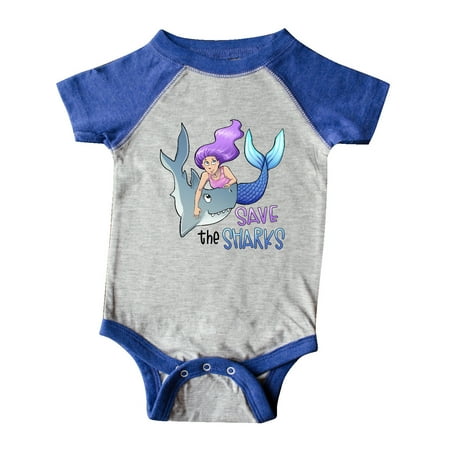 

Inktastic Save the Sharks- Mermaid Gift Baby Boy or Baby Girl Bodysuit