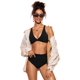 thumbnail image 3 of Top de Bikini CRZ YOGA con Nudo Frontal y Escote en V Negro XX-S, 3 of 6
