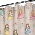 thumbnail image 3 of Beige Princess Watercolor Dress Pattern Shower Curtain 36"x72" ,Bathroom Decorative Shower Curtains Set with 12 Hooks,Modern Waterproof Washable Shower Curtain, 3 of 6