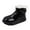 Black, variant on lnmuld Winter Boots for Girls Girls Winter Lined Short Boots Warm Soft Sole Toddler First Walking Shoes for Indoor Outdoor Comfort