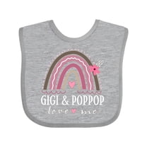 Inktastic Gigi and Poppop Love Me Rainbow Girls Baby Bib
