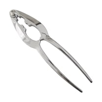 Stainless Steel Nutcracker Sheller Walnut Nut Cracker Chestnut Clip Quick Almond Pecan Kitchen Gadgets Food Cracker Nuts Opener Tool for Hazelnuts/Pecans/Peanuts/Pistachio, 1Pc(Silver,5.8x1.4")