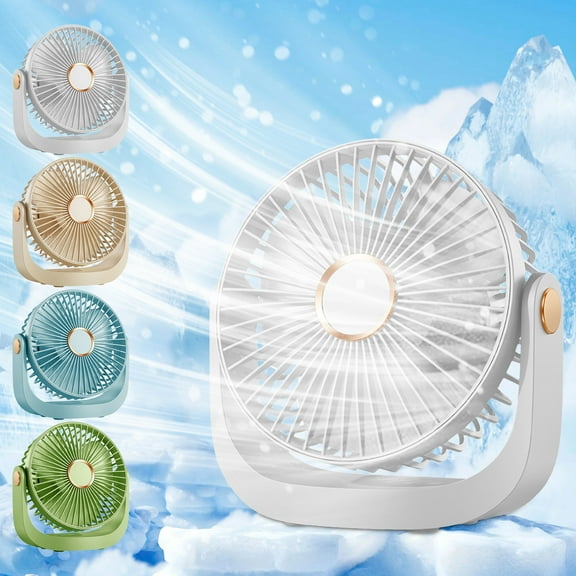Desk Fan VibHome Up to 45% off! High Power Cool Small Fans Desktop Silent Rechargeable Office Small Student Dormitory Portable Fans