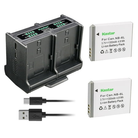 Kastar 2-Pack Battery and Quadruple Charger Compatible with NEZINI Full HD 1080P 36MP 2.4 Inch LCD Vlogging Camera for Kids, 16X Zoom Compact Pocket Camera Point and Shoot Camera for Kids Beginners