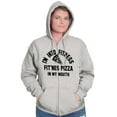 thumbnail image 4 of Fitness This Pizza Foodie Gym Workout Unisex Fleece Graphic Zip Up Hoodie Brisco Brands 4X, 4 of 5