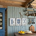 thumbnail image 2 of Conipit Navy Blue Kitchen Wall Art Love Eat Wall Decor Canvas Kitchenware Pictures Vintage Wood Grain Painting Inspirational Artwork Prints Artwork 12''x16''x3 PCS FRAMED, 2 of 7