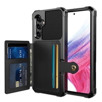 ELEHOLD Back Wallet Case for Samsung Galaxy A34 5G Flip Folio Card Slots Magnetic Clasp Slim Shockproof Heavy Duty Works with Magnetic Car Mount for Samsung A34 5G,Black