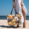 thumbnail image 6 of Balery Cute Panda Sunflower Beach Travel Bag - Water-Resistant, Large Capacity Lightweight Tote with 7 Pockets for Women and Men - Perfect for Beach, Pool, Gym, and Travel, 6 of 7
