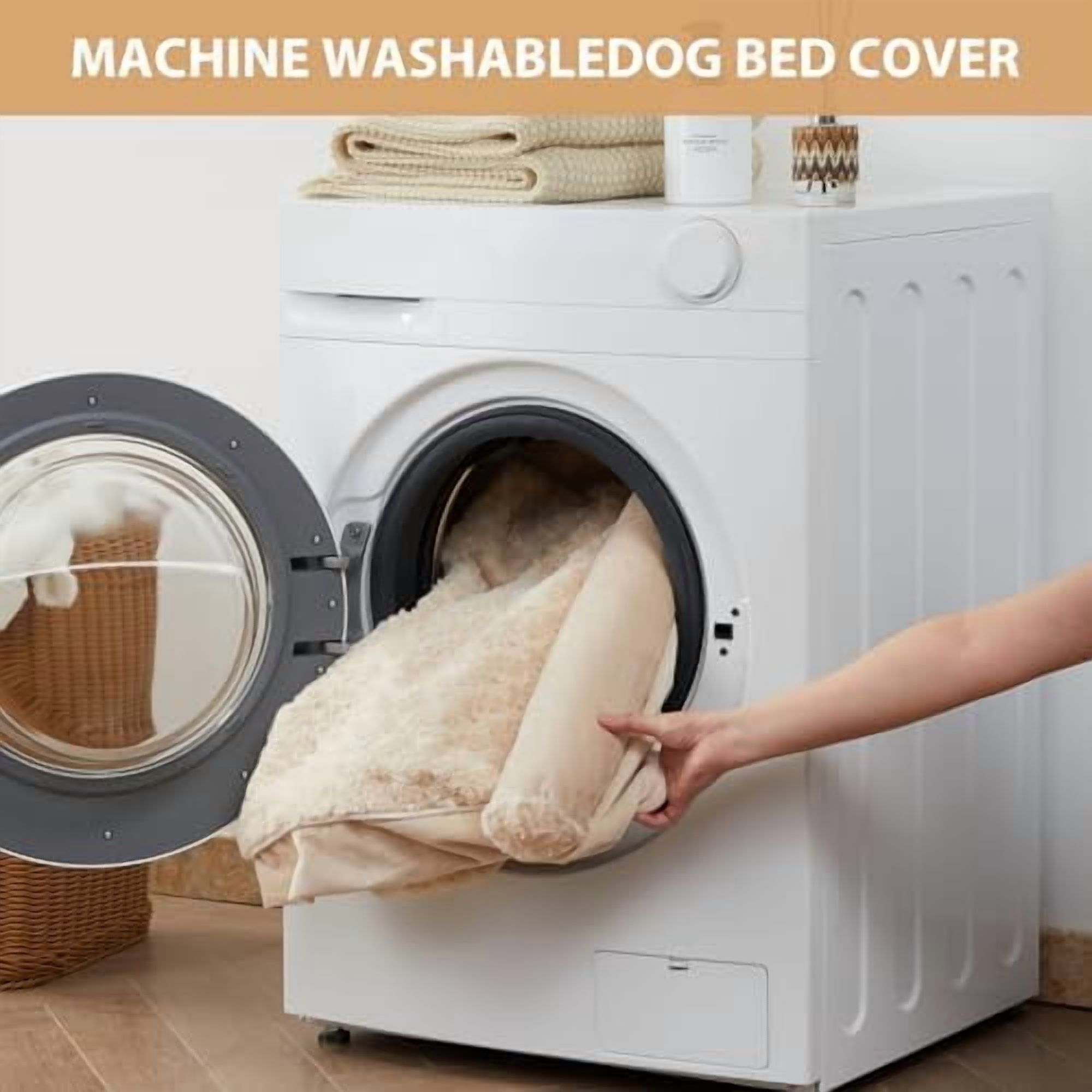 Dog Beds for Large Dogs, Orthopedic Dog Bed for Medium Large Dogs,Big Waterproof Couch Pet Bed with Removable Washable Cover Beige,42"L x 30"W x 7"Th