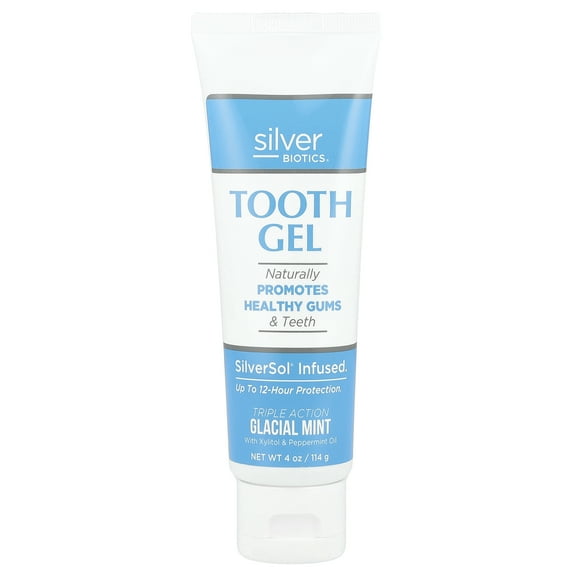 Silversol Tooth Gel With Xylitol, Glacial Mint, 4 Oz