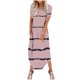 thumbnail image 1 of Vestidos de Verano de Mujer Casual Cuello Redondo Bolsillos de Manga Corta Impresión Vestido Largo, Vestido Ligero de Poliéster para Diario, Fiesta Y Primavera, 1 of 6