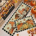 thumbnail image 4 of Japceit Autumn Pumpkin Maple Leaf Floor Mat Set, Two-Piece Halloween Thanksgiving Non-Slip Rug, Seasonal Decor Doormat for Kitchen, Bathroom, Porch Entryway with Striped Design, 4 of 6