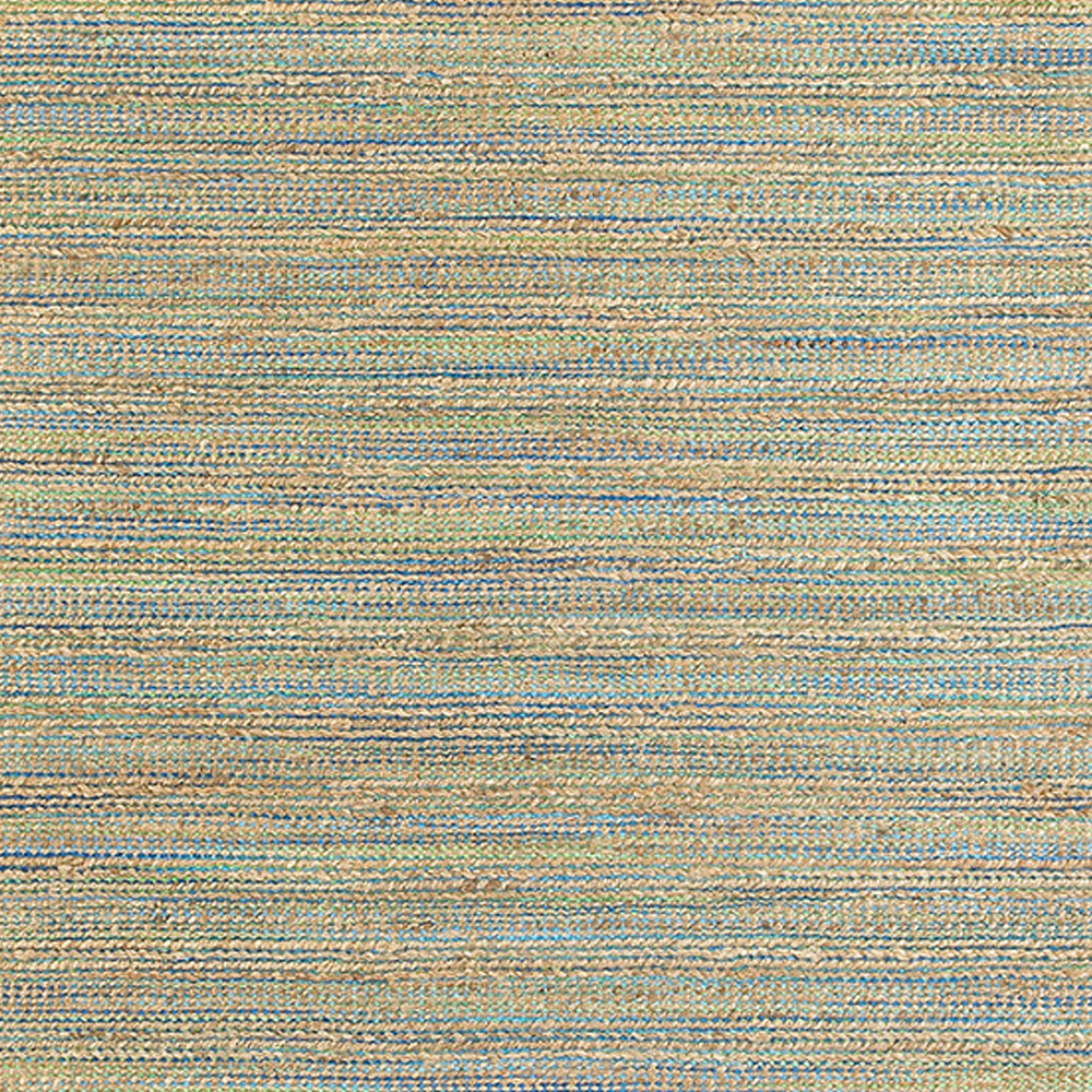 LR Home Natalie Belle Tan/Blue Braided Farmhouse Jute Blend Area Rug, 9' x 12'