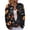 2Black, variant on Women's Crew Neck Long Sleeve Halloween Ghost Pumpkin Print Button Knit Cardigan Sweater for Fall Holiday Casual Wear