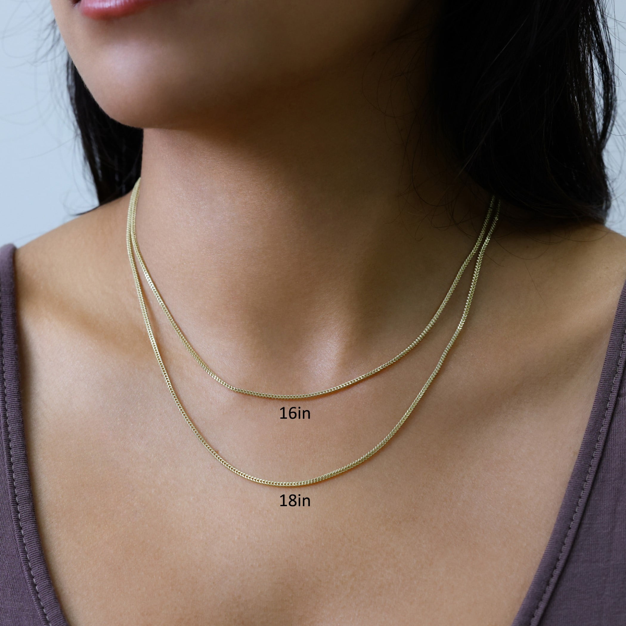 Nuragold 10k Real Yellow Gold Franco Square 1.5mm Box Chain Wheat Chain Necklace (16"-30") Dainty Italian Jewelry for Men & Women