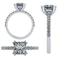 thumbnail image 3 of Princess Cut 8mm (3ct) Pure Brilliance Zirconia Solitaire W/Sides Engagement Ring 10k White Gold Size 9, 3 of 8