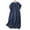 Navy, variant on Women Solid Color Casual Dress Crew Neck Short Sleeve Shift Long Loose Pull-On Loose Casual for Daily