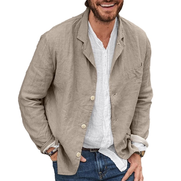 Top De Chaqueta De Traje Casual, Chaqueta De Traje De Hombre Transpirable De Color Puro De Un Solo Pecho Amigable Con La Piel Para Fiesta Para Viajes Para Hombre ANGGREK Otros