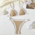 thumbnail image 6 of DHFJKG Two Piece Swimsuits Women Color Block Bikini Set High Waist Bottom Beach Pool Party Summer Fashion Swimwear Stylish Beachwear, 6 of 9