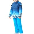 thumbnail image 2 of Toddler Snowsuit Kids Children's Ski Suit Windproof Waterproof Warm Thermal Insulated Winter Snow Jacket Pants Set Lightweight Comfortable Outdoor Snowboarding Clothing for Boys Girls 4-16 Years, 2 of 5