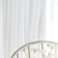 thumbnail image 5 of Lazzzy Sheer Curtains 63 inches 2 Panels Lace Leaf Farmhouse Voile for Living Room Bedroom Country Rustic Curtains Rod Pocket Ivory W55" x L96", 5 of 10