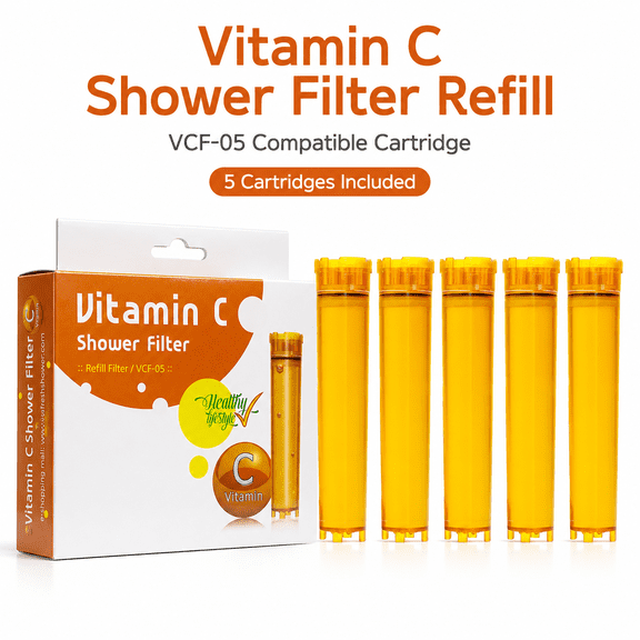 VCF-05 Vitamin C Shower Filter Replacement Cartridge for Chlorine Reduction
