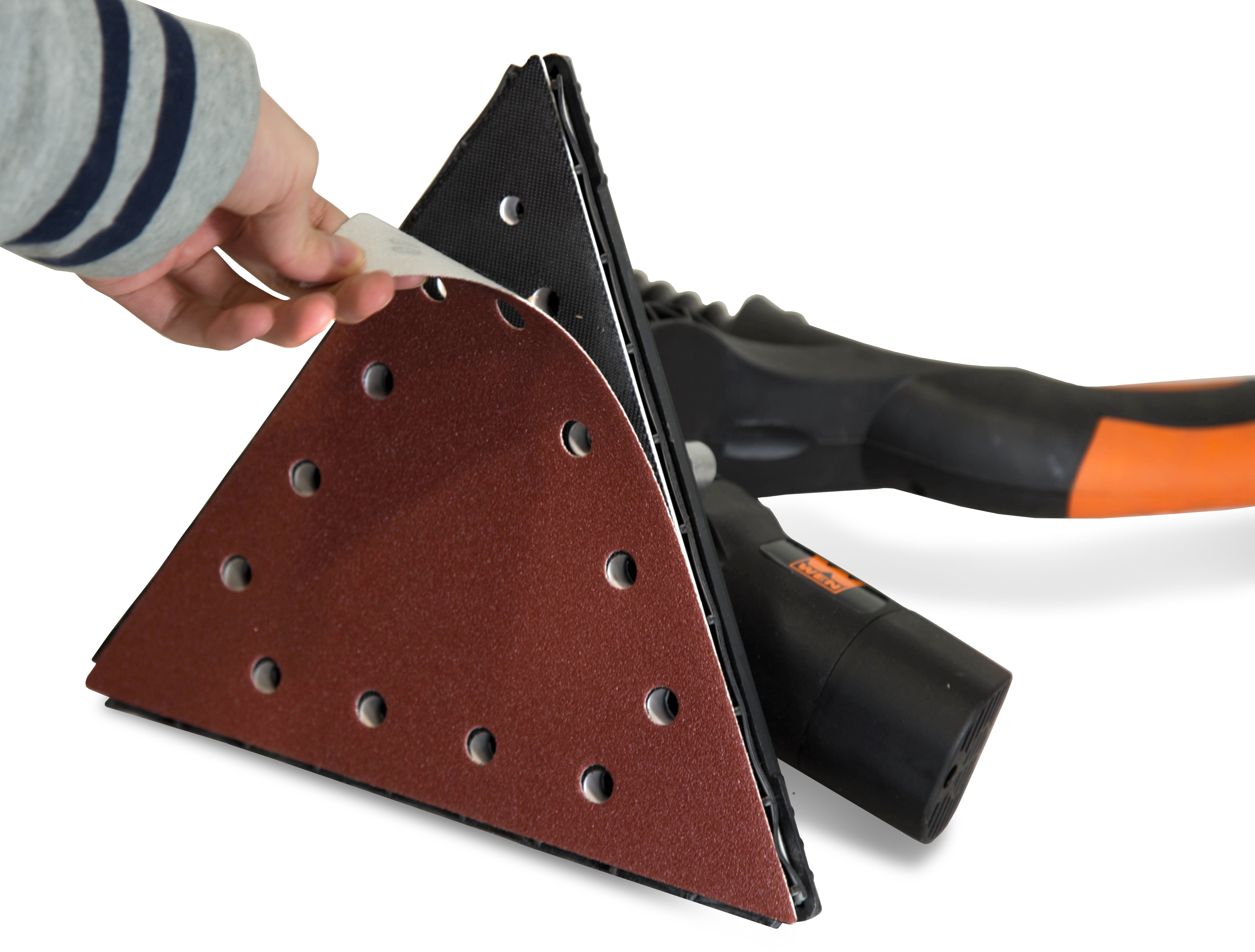 Wen Drywall Sander 150-grit Hook And Loop 11-1/4 Inch Triangle Sandpaper, 10-pack