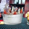 thumbnail image 3 of Spacious Galvanized Beverage Tub With Handles Gray - Saltoro Sherpi, 3 of 3