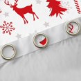 thumbnail image 4 of Manfei Red Reindeer Print Black Out Curtains for Kids, Cartoon Christmas Tree Curtains Pack of 2 (42x63 Each), Winter Snowflake Bedroom Curtains, Curtains and Drapes Decor, 4 of 6