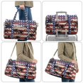 thumbnail image 6 of Garronmavis Large Quilted Duffle Bag for Women American Flag Palm Weekender Travel Carry On Overnight Gym Dance Tote Bag with Zipper Pockets, 6 of 7