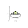 thumbnail image 2 of 3/5 Carat (Ctw) Oval Cut Peridot Heart Promise Ring in Sterling Silver for Women, 2 of 6