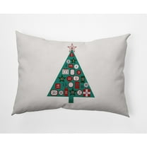 Simply Daisy Mint Colored Christmas Calendar Christmas Soft Spun Polyester Decorative Throw Pillow, 14" x 20"
