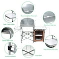 thumbnail image 6 of Costway Foldable Camping Table Outdoor BBQ Portable Grilling Stand w/Windscreen Bag, 6 of 10