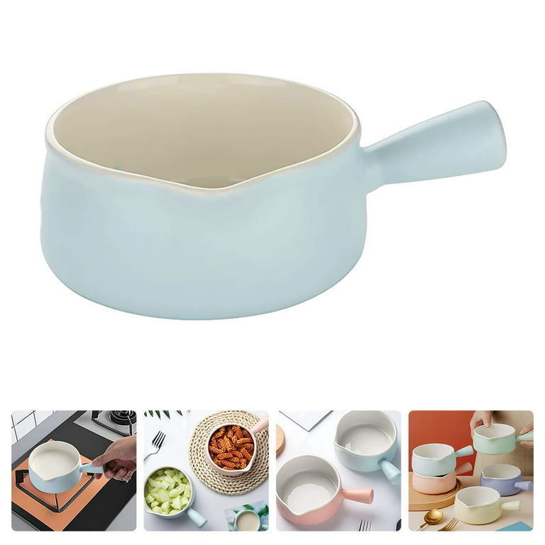 Glass Milk Pot Clear Saucepan Nonstick Pasta Pot Milk Pan Stovetop Pot  Butter Warmer 