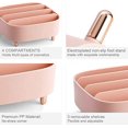 thumbnail image 5 of Organizador de maquillaje, vitrina compacta de escritorio para el cuidado de la piel, paleta de 4 espacios, soporte de almacenamiento de cosméticos para paleta de sombra de ojos(rosa) brillar Electrónica, 5 of 5