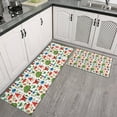 thumbnail image 2 of White Christmas Gnome Pattern Kitchen Rugs Sets Of 2,Anti Fatigue Kitchen Mat Rugs Non Slip Washable,Decorative Kitchen Floor Mats for Kitchen,Sink,Laundry,17"x30"+17"x47", 2 of 7