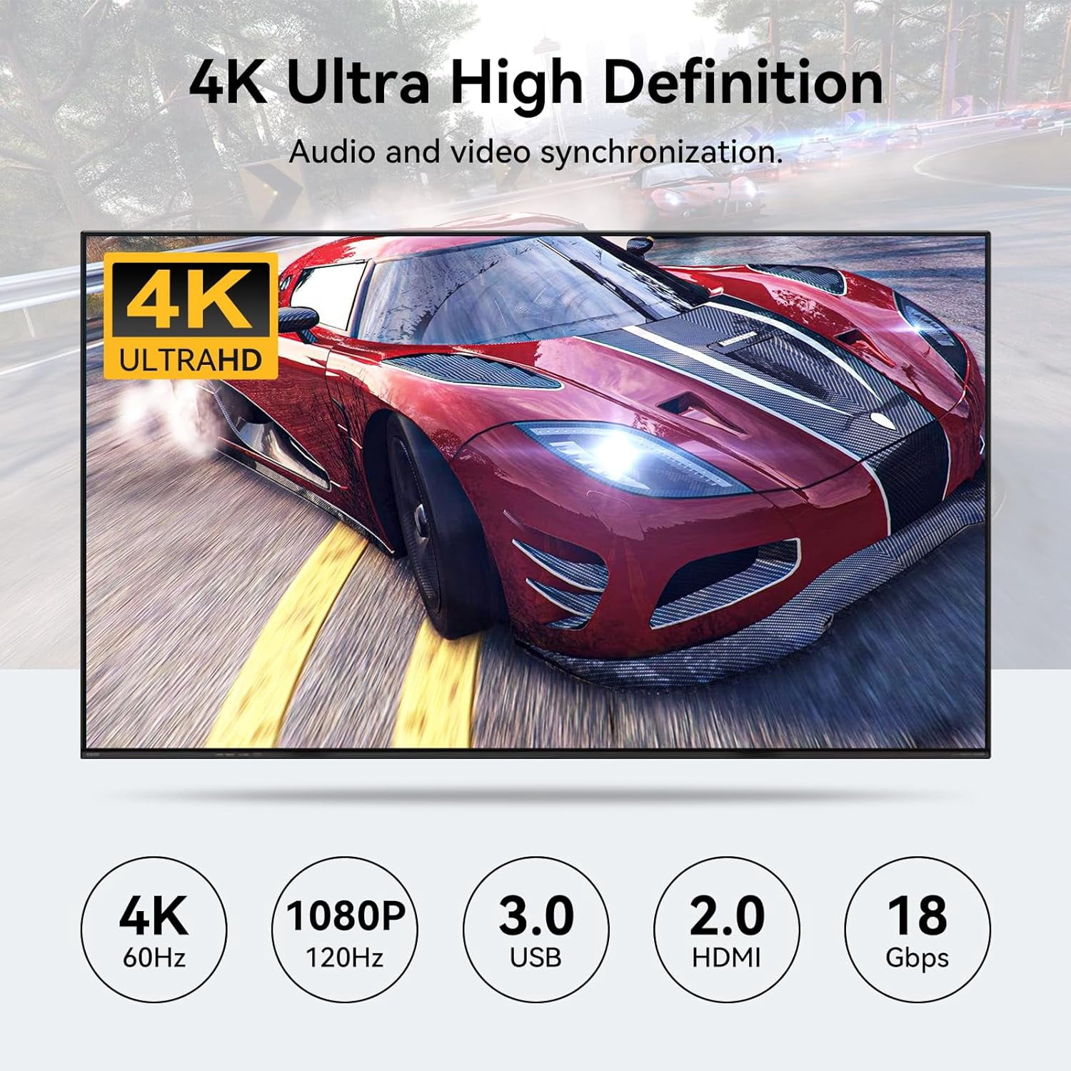 AUBEAMTO Dual Monitor HDMI KVM Switch 4 Computers 2 Monitors 4K@60Hz 2K@120Hz 4 Port KVM Switches for 4 PCs Share 2 Monitor and 4 USB 3.0 Devices with Remote,USB3.0 Cables and Power Adapter