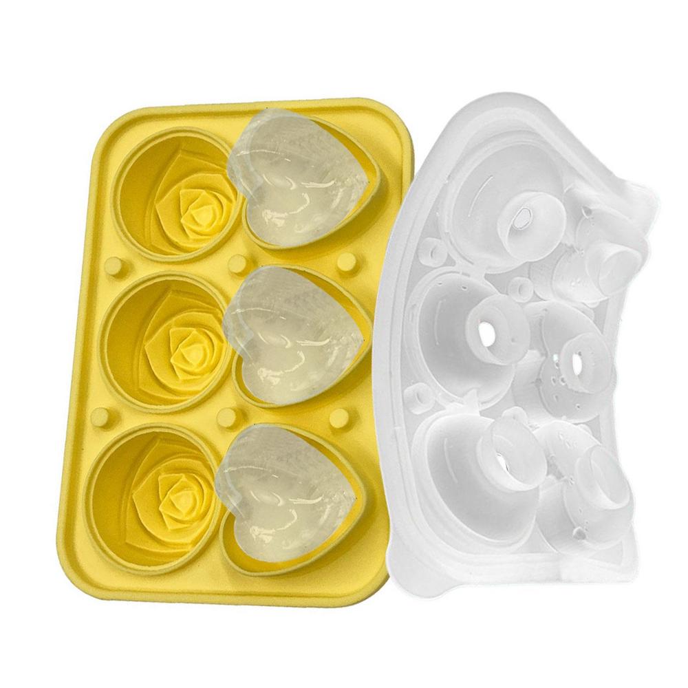 Tohuu Whiskey Ice Cubes Mold Easy Release Silicone Flower Ice Cube